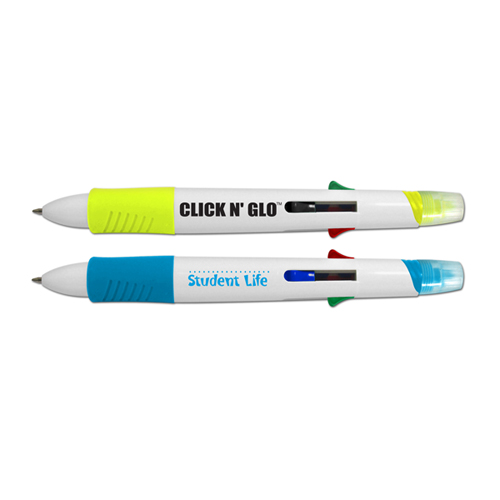 Click 'N Glo – 5 in 1 Highlighter and 4 Color Pen Combo – Armand  Advertising, LLC