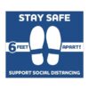 Stay 6ft Apart Floor Decals - Image 2
