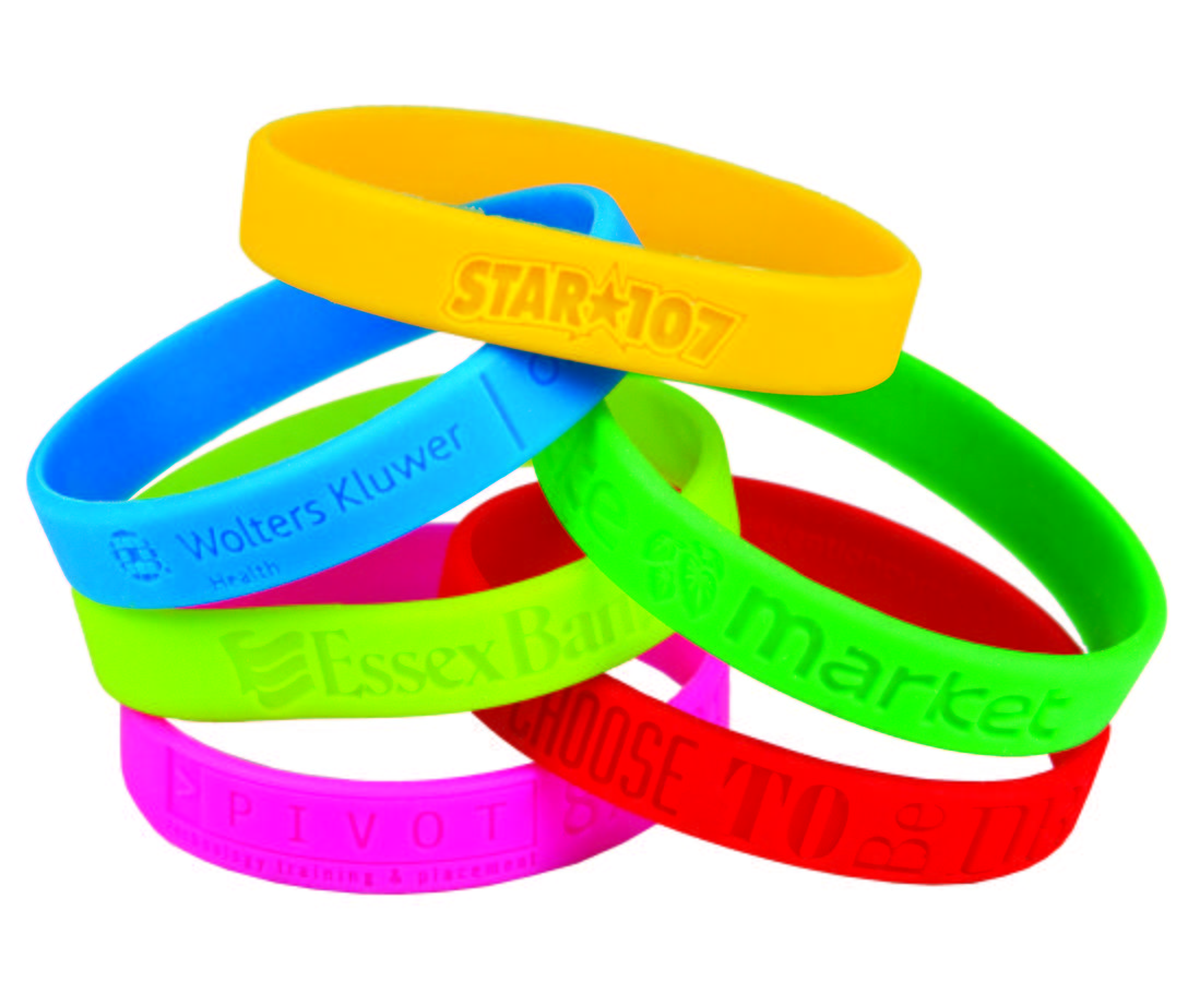 Silicone wristbands debossed with color filled | Customized bracelets