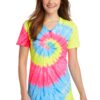 Port & Company® Ladies Tie-Dye V-Neck Tee.