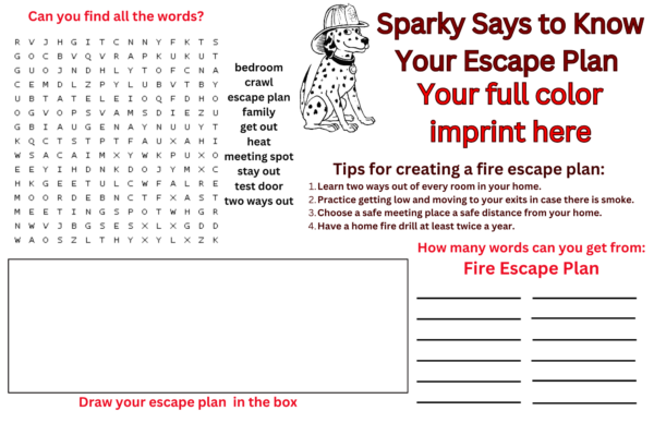 Fire Escape Plan Placemat