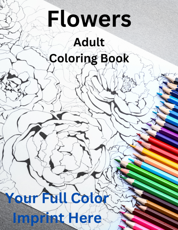 Flowers Adult Coloring Book