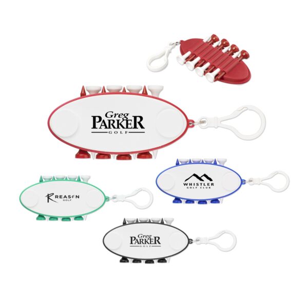 10 Piece Golf Tee Set Keychain