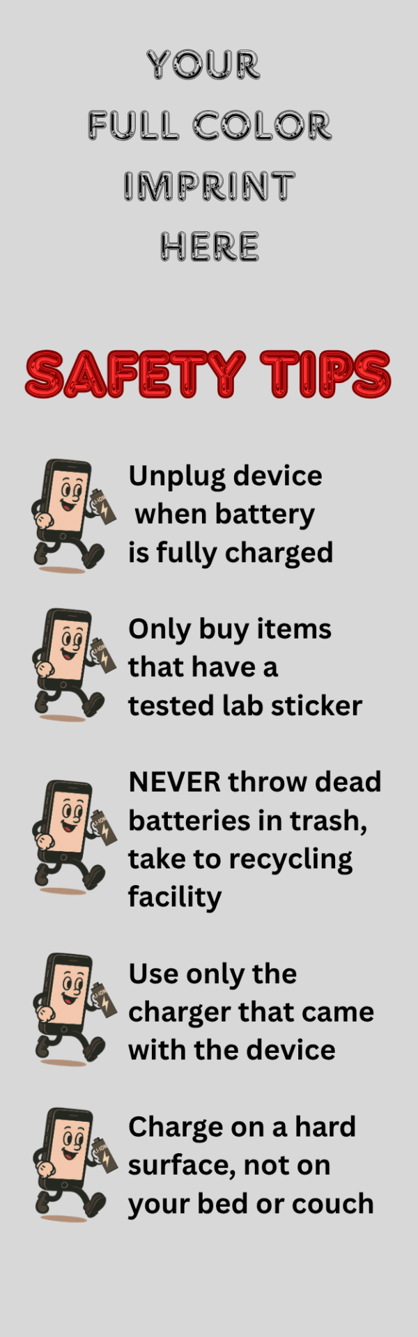 Charge Into Fire Safety Bookmark - Image 2