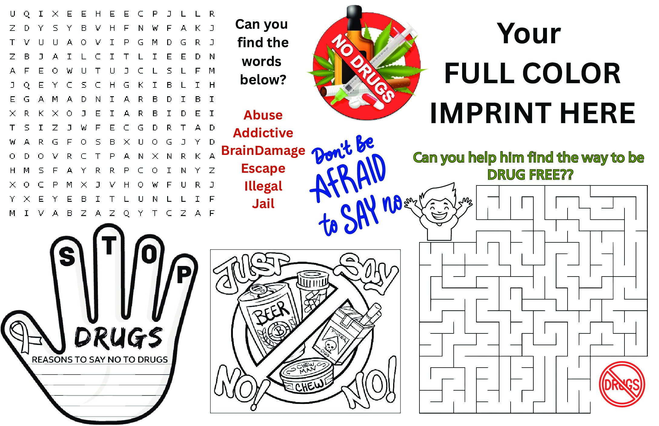 Say No to Drugs Placemat