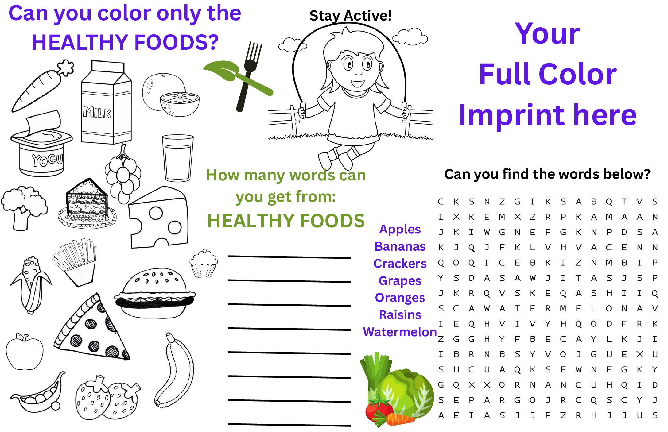Stay Healthy Placemat